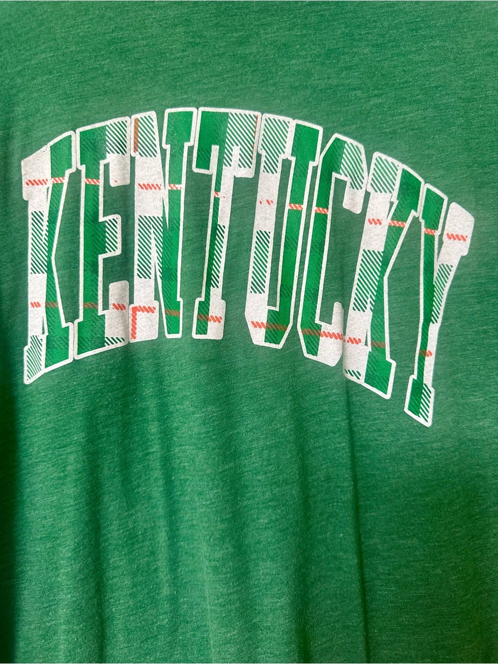 Shop Local Green Graphic Tee with 'Kentucky' Print Vintage Wash Fabric